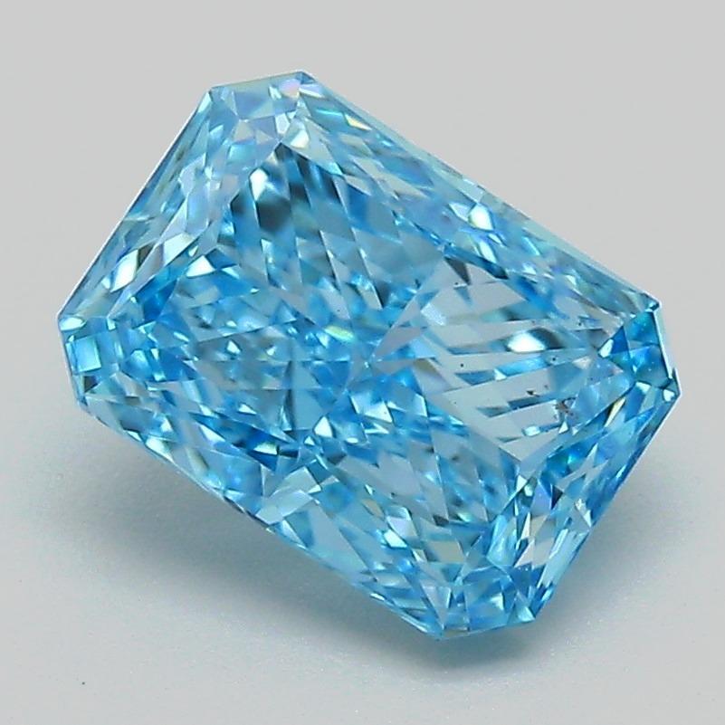 2.16 Ct. Fancy Vivid Blue Radiant Lab Grown Diamond