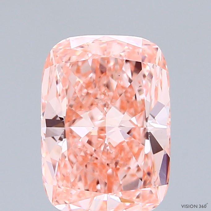 1.87 Ct. Fancy Vivid Pink Cushion Lab Grown Diamond