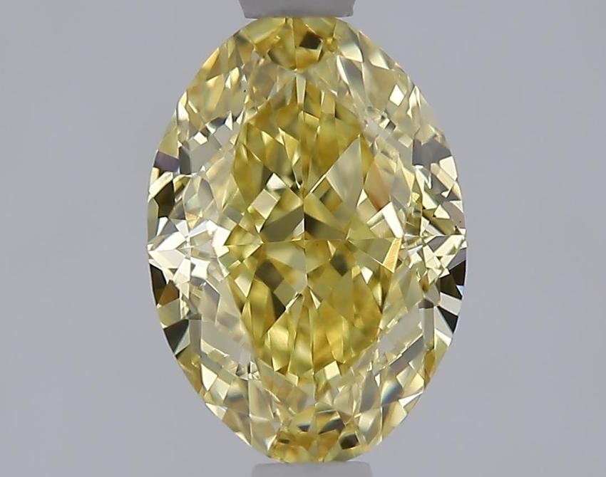 1.59 Ct. Fancy Intense  Yellow Oval Lab Grown Diamond