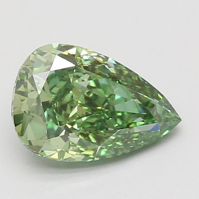2.06 Ct. Fancy Vivid Green Pear Lab Grown Diamond