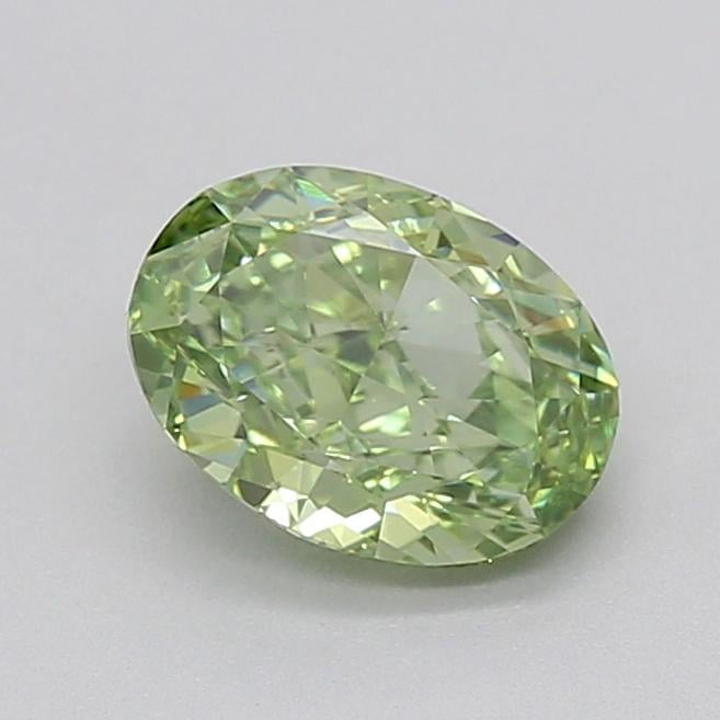 1.06 Ct. Fancy Vivid  Green Oval Lab Grown Diamond