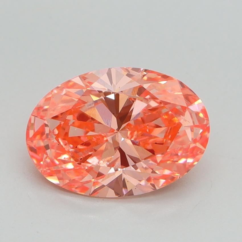 1.60 Ct. Fancy Vivid Pink Oval Lab Grown Diamond