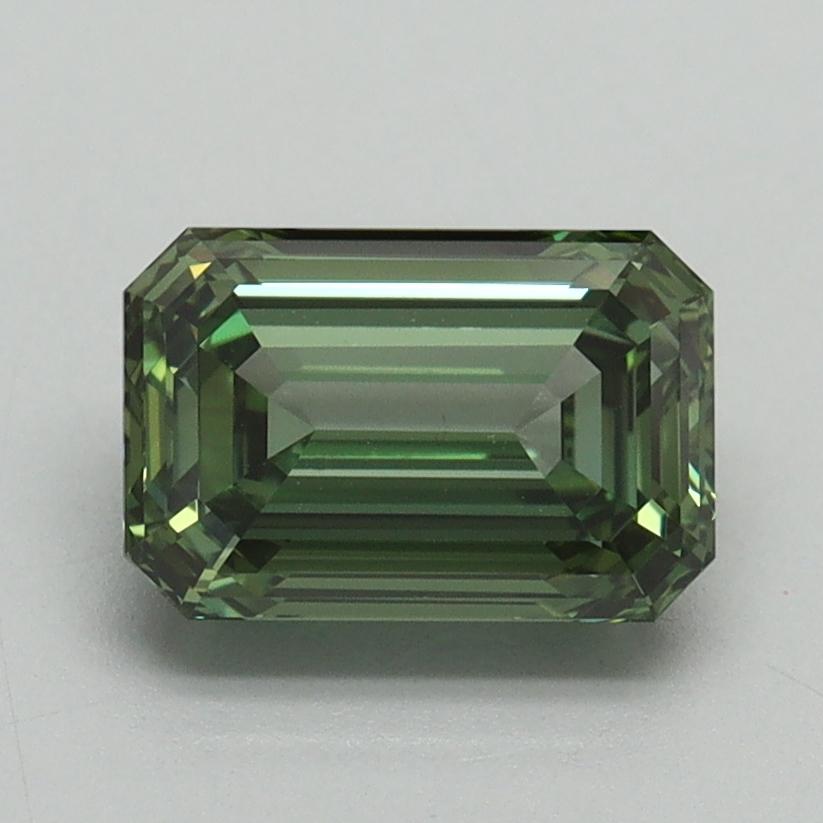 1.54 Ct. Fancy Vivid Green Emerald Lab Grown Diamond