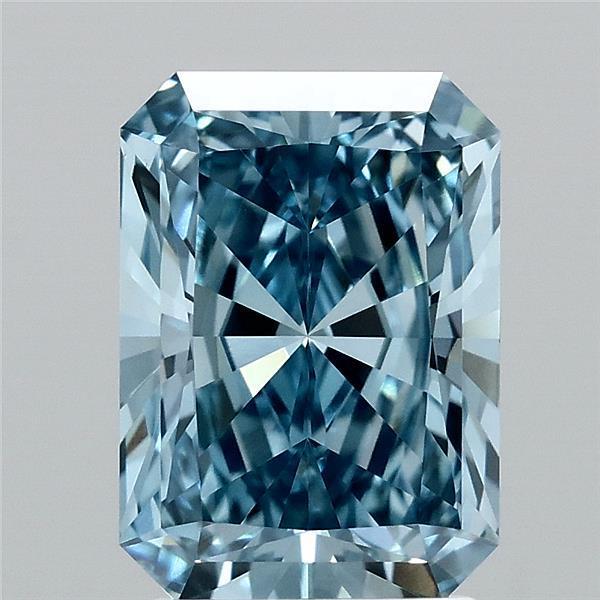 2.65 Ct. Fancy Vivid  Blue Radiant Lab Grown Diamond