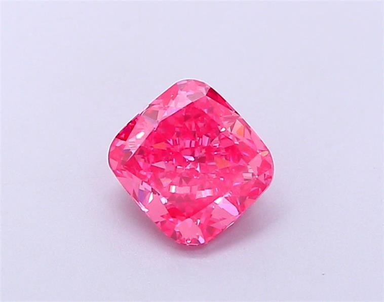 1.07 Ct. Fancy Vivid  Pink Cushion Lab Grown Diamond