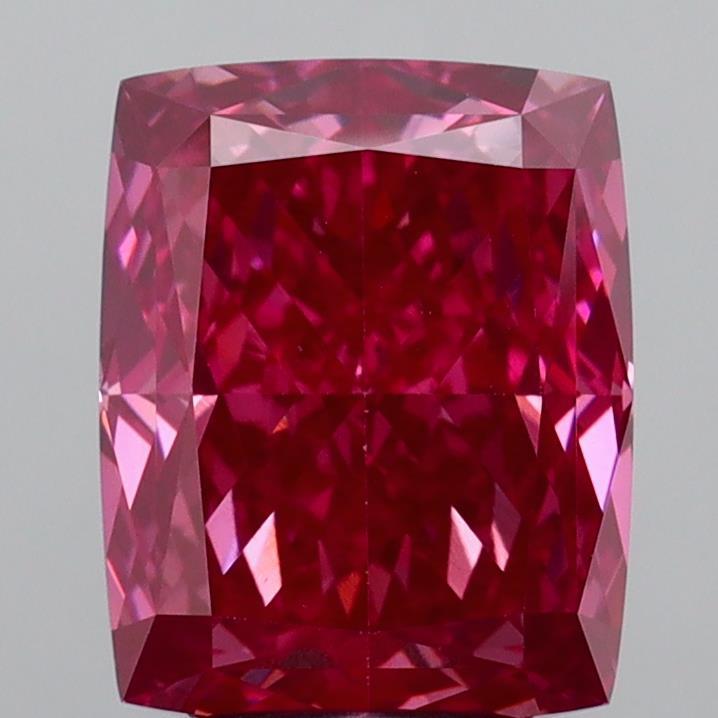 4.59 Ct. Fancy Vivid  Pink Cushion Lab Grown Diamond