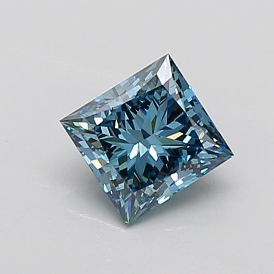 1.04 Ct. Fancy Vivid  Blue Princess Lab Grown Diamond