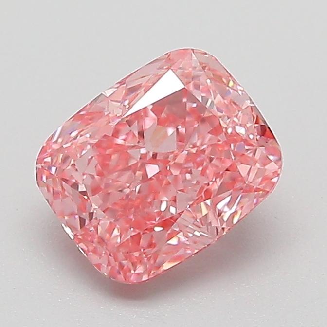 1.21 Ct. Fancy Vivid Pink Cushion Lab Grown Diamond