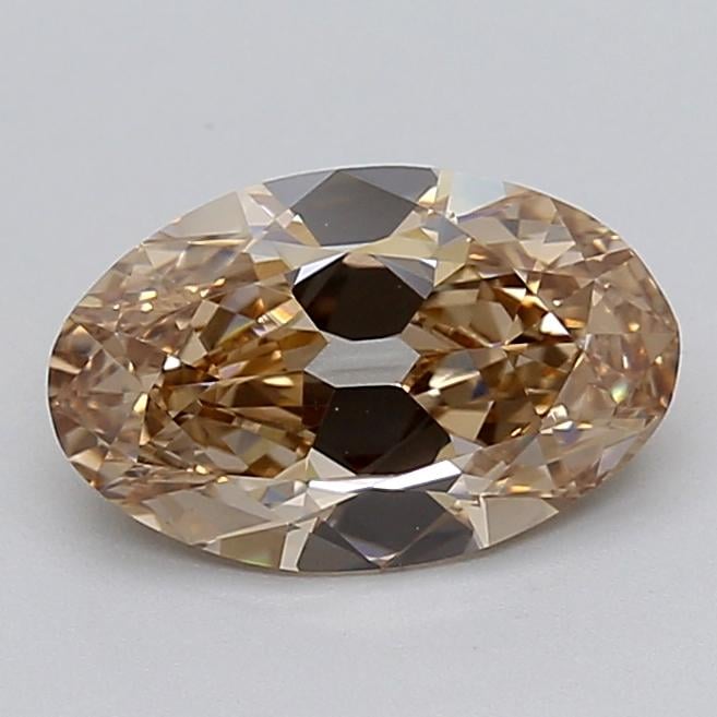 2.08 Ct. Light  Brown Oval Lab Grown Diamond