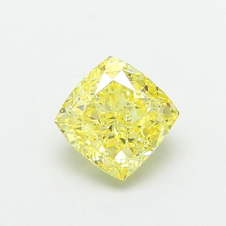 1.07 Ct. Fancy Intense  Yellow Cushion Lab Grown Diamond