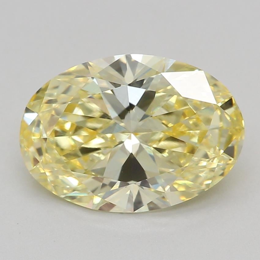 1.57 Ct. Fancy Intense Yellow Oval Lab Grown Diamond