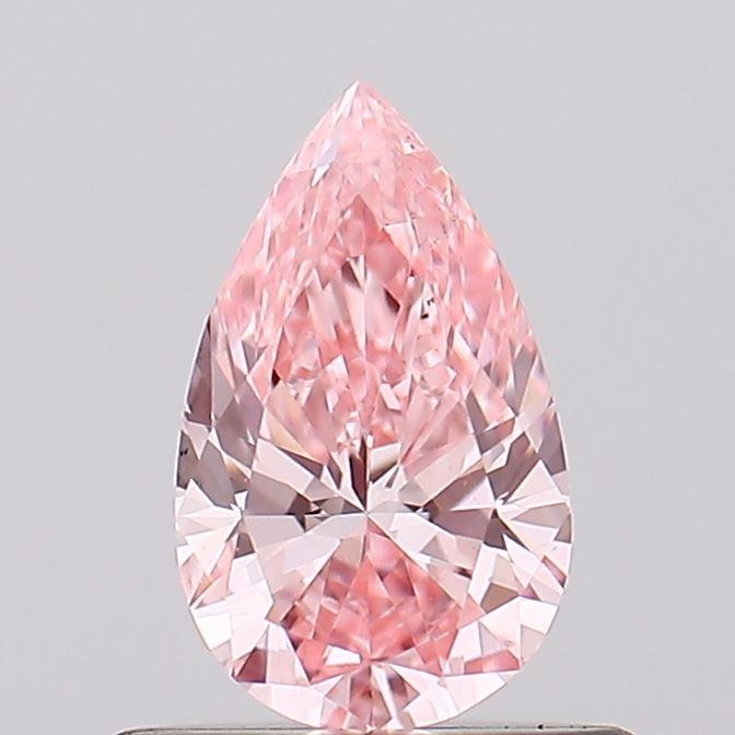 0.45 Ct. Fancy Intense Pink Pear Lab Grown Diamond