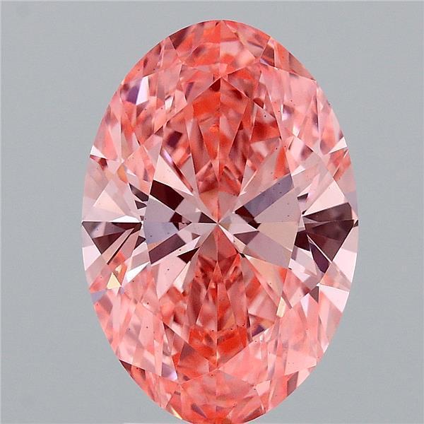 3.53 Ct. Fancy Vivid Pink Oval Lab Grown Diamond
