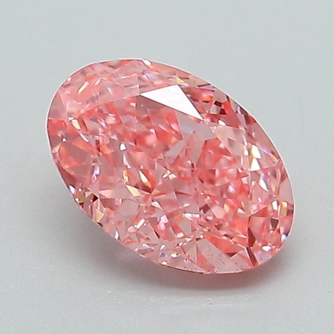 1.07 Ct. Fancy Vivid Pink Oval Lab Grown Diamond