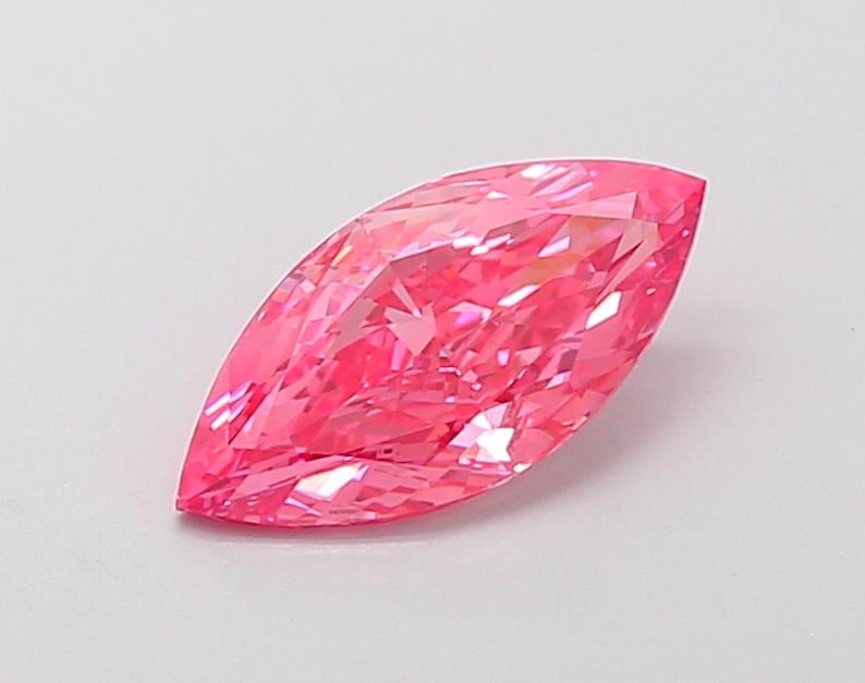 1.09 Ct. Fancy Vivid Pink Marquise Lab Grown Diamond