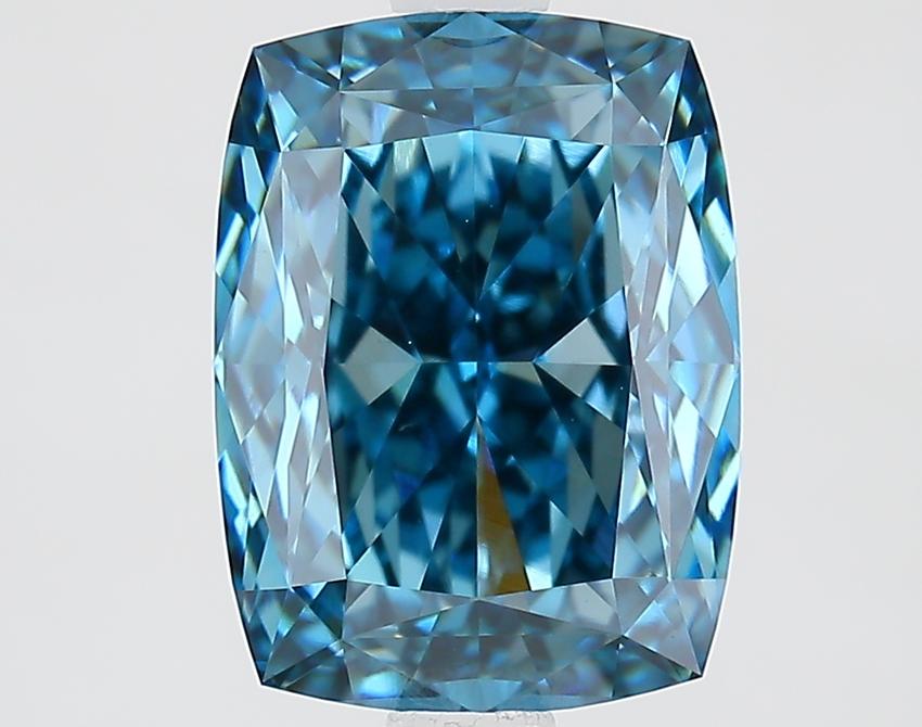 2.73 Ct. Fancy Vivid Blue Cushion Lab Grown Diamond