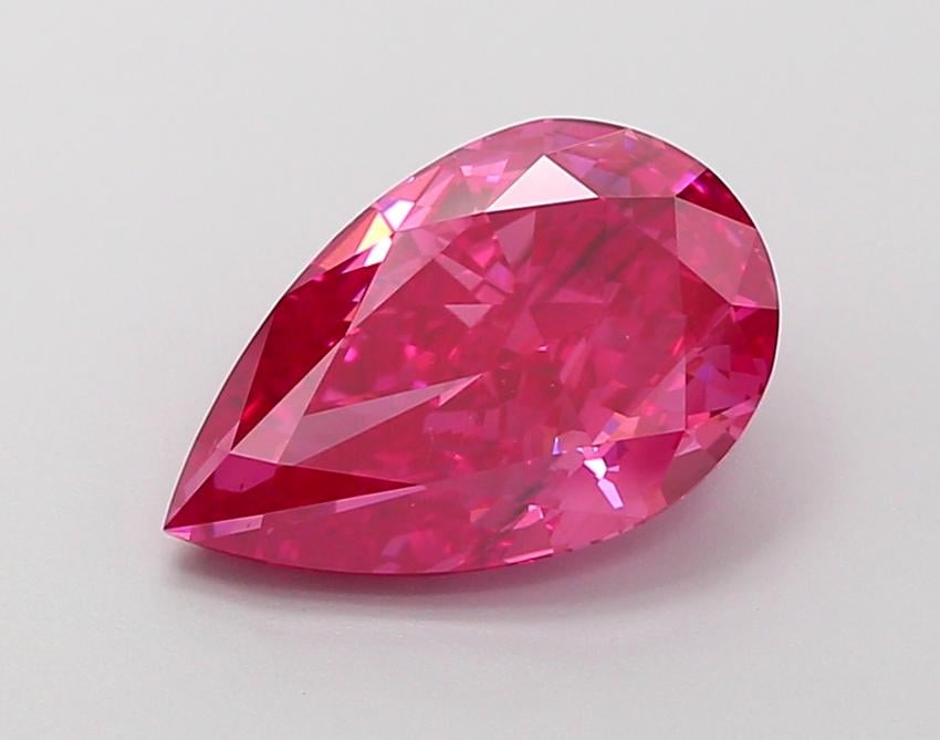 3.12 Ct. Fancy Vivid Pink Pear Lab Grown Diamond