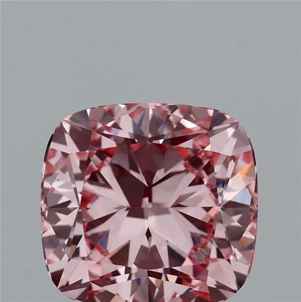 1.91 Ct. Fancy Vivid Pink Cushion Lab Grown Diamond
