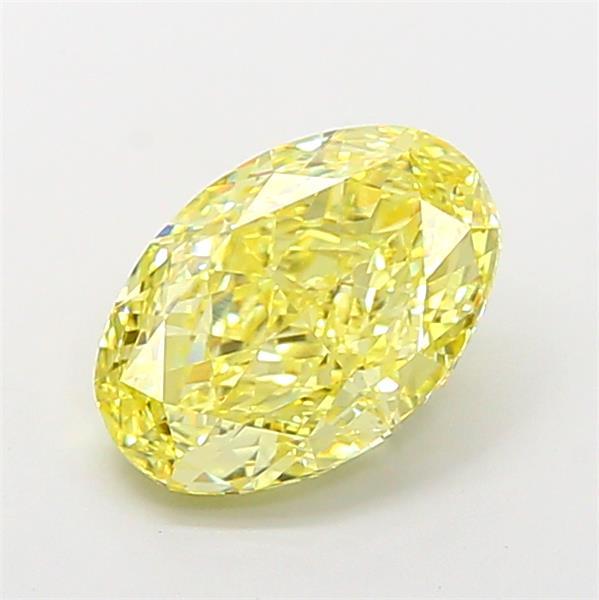2.76 Ct. Fancy Intense Yellow Oval Lab Grown Diamond