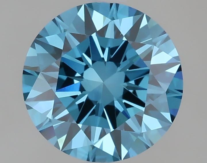 1.50 Ct. Fancy Vivid Blue Round Lab Grown Diamond