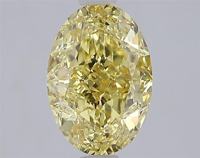 2.10 Ct. Fancy Intense  Yellow Oval Lab Grown Diamond
