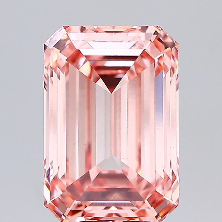 7.04 Ct. Fancy Intense  Pink Emerald Lab Grown Diamond