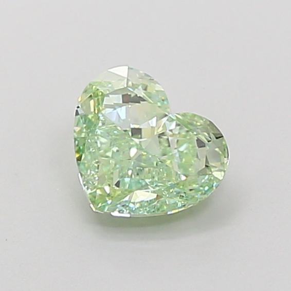 1.12 Ct. Fancy Vivid Green Heart Lab Grown Diamond