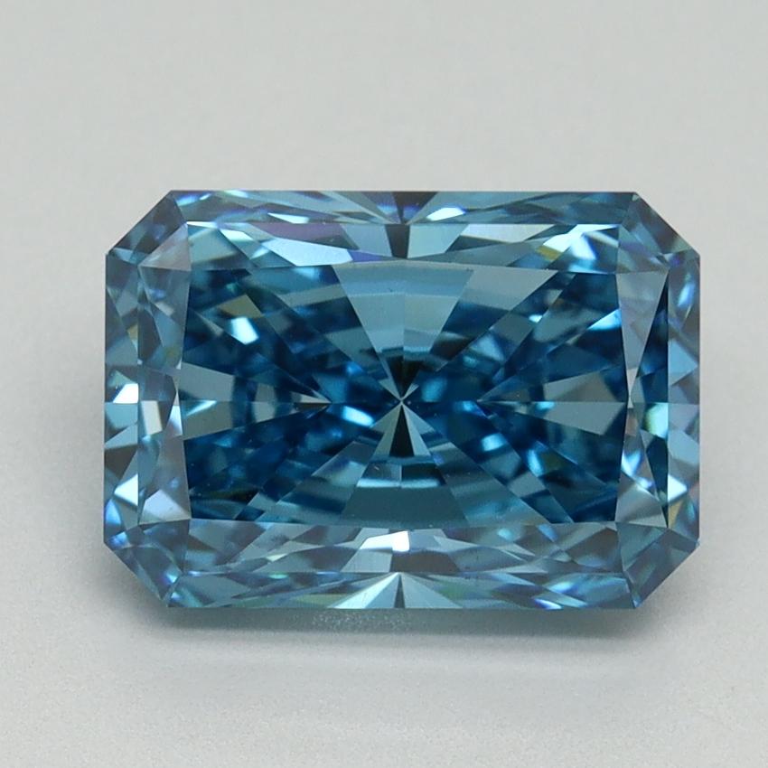 3.12 Ct. Fancy Vivid Blue Radiant Lab Grown Diamond
