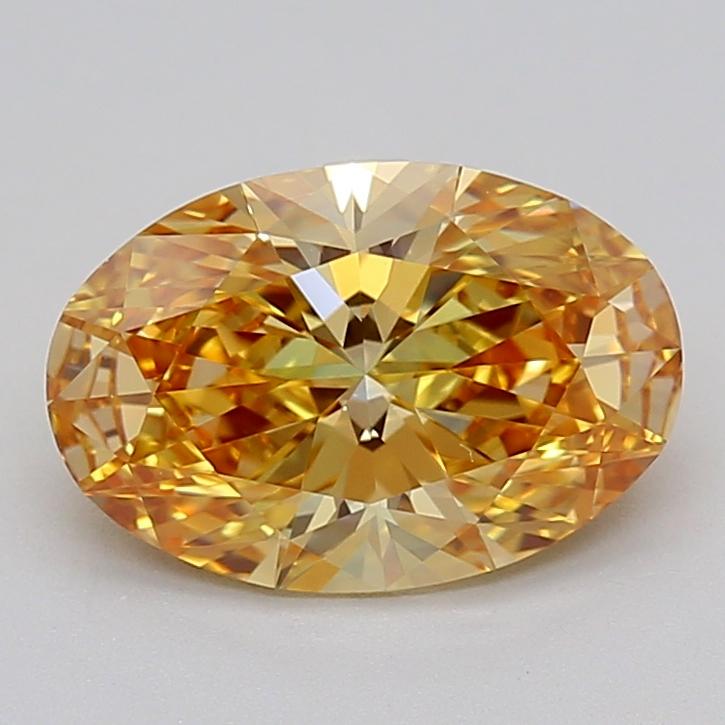 2.00 Ct. Fancy Vivid Yellow Oval Lab Grown Diamond