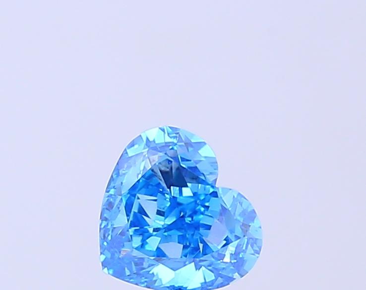 1.02 Ct. Fancy Vivid  Blue Heart Lab Grown Diamond