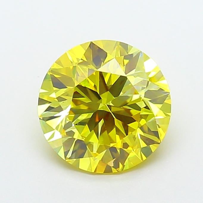 3.00 Ct. Fancy Vivid  Yellow Round Lab Grown Diamond