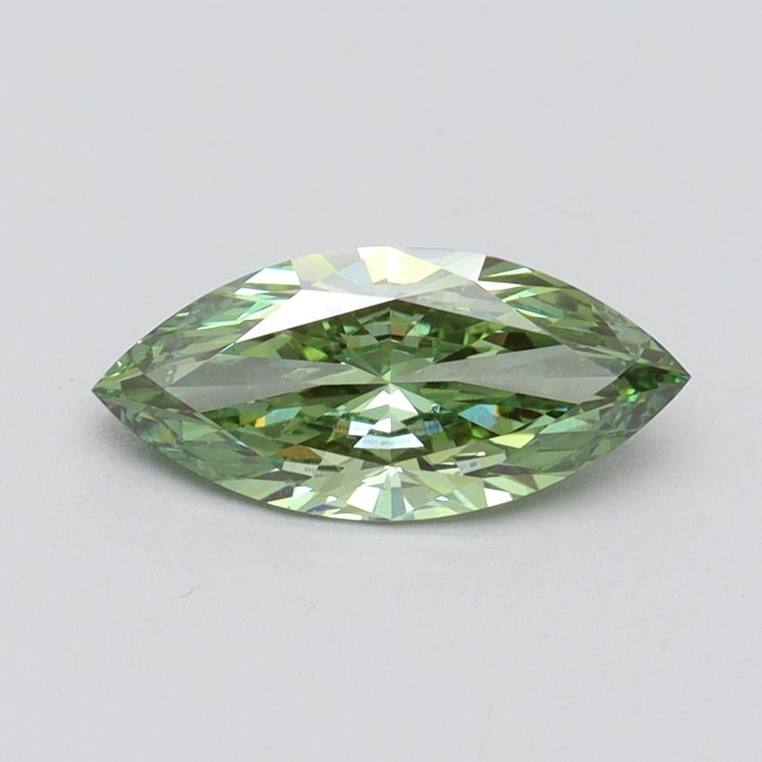 1.00 Ct. Fancy Vivid Green Marquise Lab Grown Diamond