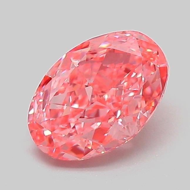 1.04 Ct. Fancy Vivid Pink Oval Lab Grown Diamond