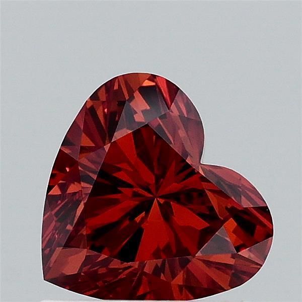 0.97 Ct. Fancy Vivid  Orange Heart Lab Grown Diamond