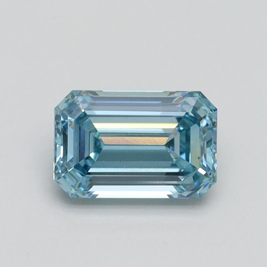 1.00 Ct. Fancy Intense Greenish Blue Emerald Lab Grown Diamond