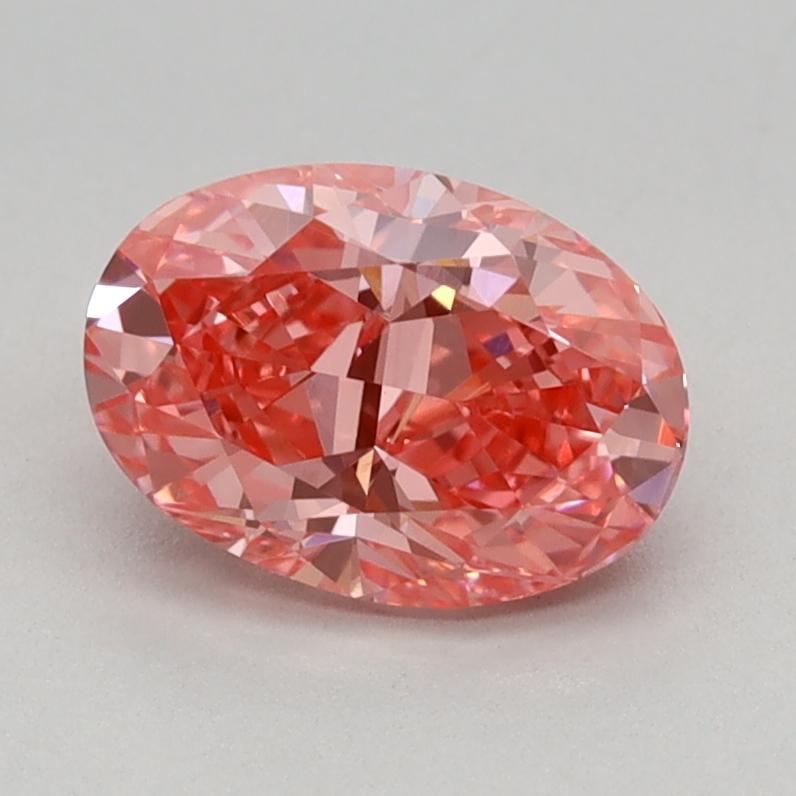 0.96 Ct. Fancy Vivid Pink Oval Lab Grown Diamond