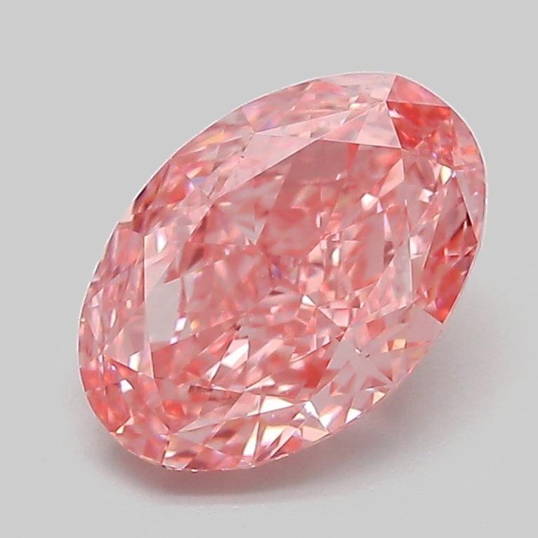 2.02 Ct. Fancy Vivid Pink Oval Lab Grown Diamond