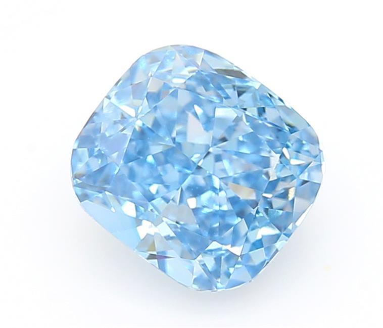 1.00 Ct. Fancy Vivid Blue Cushion Lab Grown Diamond