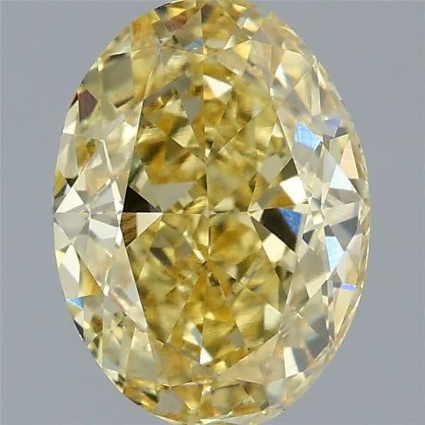 2.10 Ct. Fancy Intense Yellow Oval Lab Grown Diamond