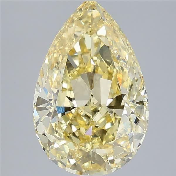 4.09 Ct. Fancy Intense Yellow Pear Lab Grown Diamond