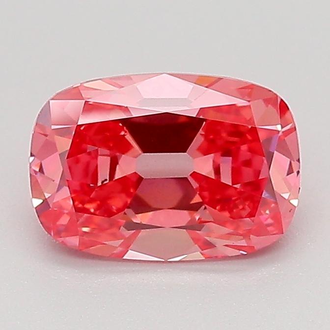 1.15 Ct. Fancy Vivid  Pink Cushion Lab Grown Diamond