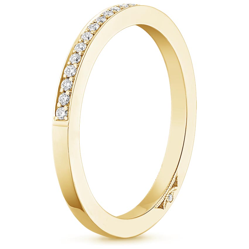18K Yellow Gold Tacori Dantela Diamond Ring (1/8 ct. tw.), large side view