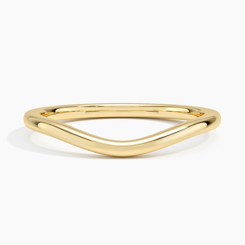 14K Yellow Gold 1.5mm Curved Wedding Ring