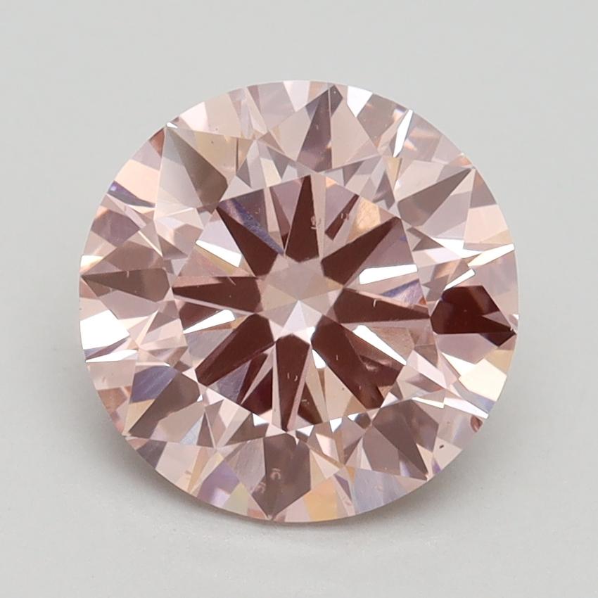 2.50 Ct. Fancy Intense Pink Round Lab Grown Diamond