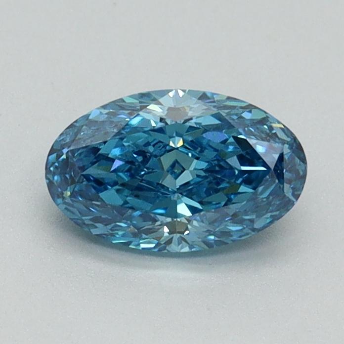 0.71 Ct. Fancy Vivid Blue Oval Lab Grown Diamond