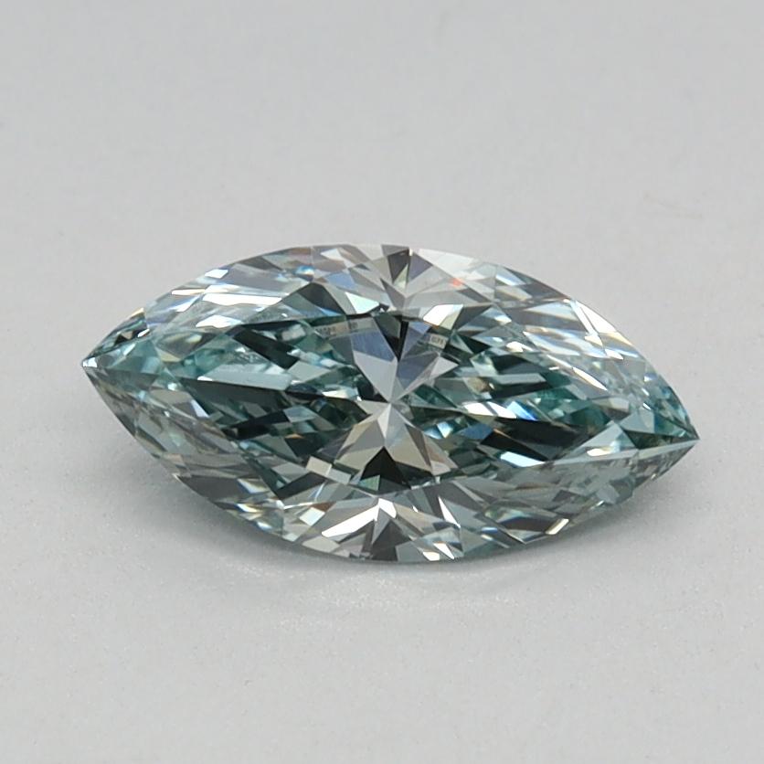 0.47 Ct. Fancy Vivid Green Marquise Lab Grown Diamond