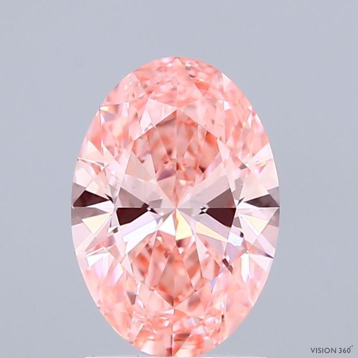 1.51 Ct. Fancy Vivid Pink Oval Lab Grown Diamond