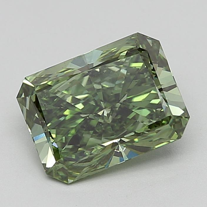 3.01 Ct. Fancy Vivid  Green Radiant Lab Grown Diamond