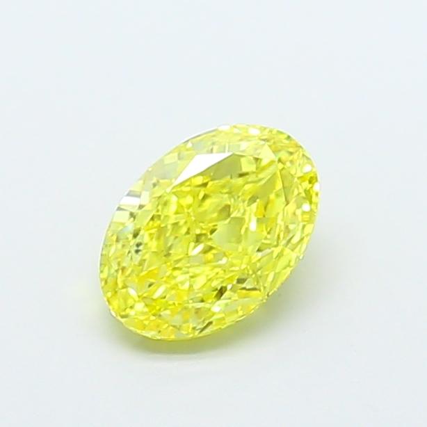 1.03 Ct. Fancy Vivid  Yellow Oval Lab Grown Diamond