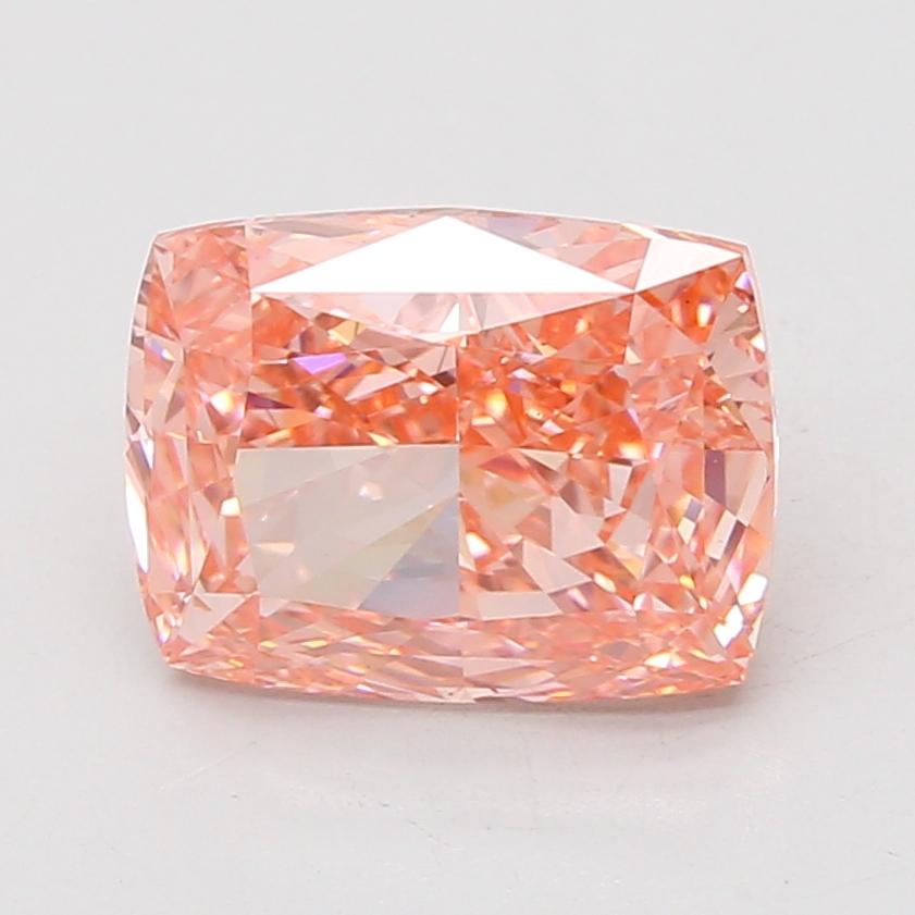 4.11 Ct. Fancy Vivid Pink Cushion Lab Grown Diamond